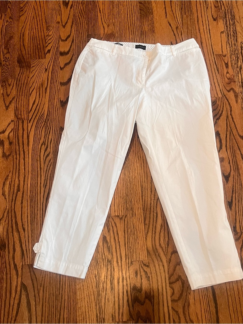 Talbots White Perfect Crop Pant